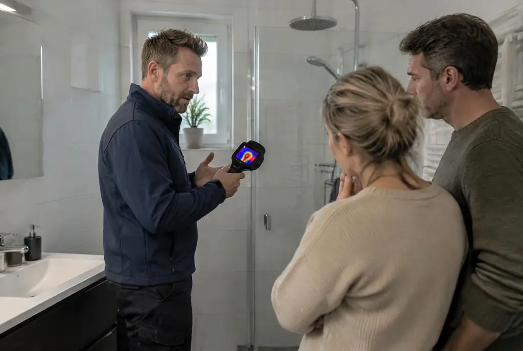 Lekdetectie Lunteren – specialist legt bevindingen uit aan bewoner